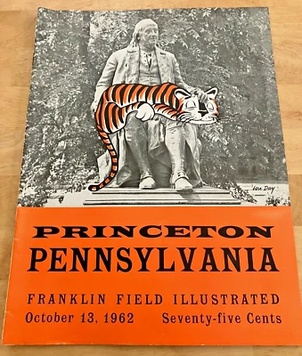 Princeton Tigers VS Pennsylvania Quakers Oct 1962 Football Program VG Condition - Image 1 of 4