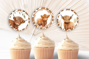 Highland Kuh Kuchen Topper handgefertigte Baby Dusche, Geburtstag Party Gefälligkeiten Dekor - Bild 1 von 2