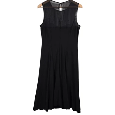 Jessica Howard Mesh Top Midi Dress Size 14 Black Embellished Sleeveless Flawed - Image 1 of 4