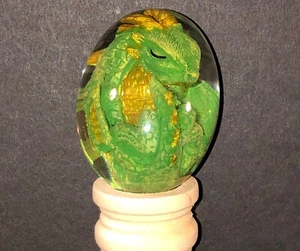 Beautiful Transparent Green Dragon Egg Medieval Fantasy (No Stand) - Picture 1 of 7