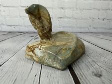 Soapstone Hand Carved Polished Cobra Snake Paper Weight Figurine VGC!