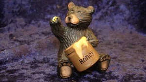 BLACK BEAR WITH HONEY JAR ~ 2.75” ~ VGC ~ - Bild 1 von 4