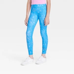 Girls' Fashion Leggings - All in Motion Blue Size XS 4/5 - Picture 1 of 1