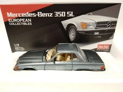 Sunstar Mercedes Benz 350 SL Hard Top Azul Grel 1977 1/18 4666 - Imagen 1 de 3