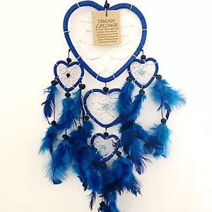 AZUL ATRAPASUEÑOS ATRAPASUEÑOS EN FORMA DE CORAZÓN NIÑOS BOLSO DE FIESTA RELLENO IDEA DE REGALO - Imagen 1 de 1