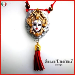 gioiello da donna stile vintage ciondolo pendente collana cameo argento oro raro - Foto 1 di 24