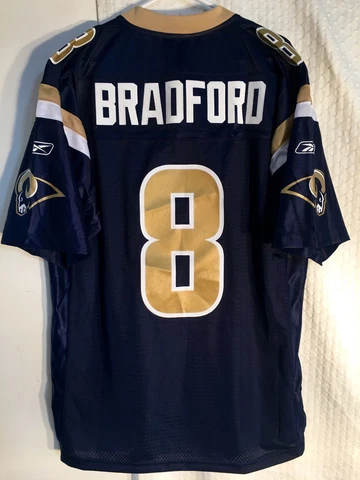 Reebok Premier NFL Jersey St. Louis Rams Sam Bradford Navy sz S Cover