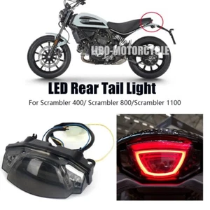 For Ducati SCRAMBLER 400 800 LED Rear Tail Light Brake Flashing Turn Signal Lamp - Picture 1 of 11