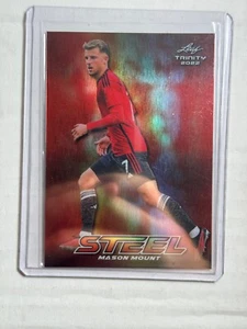 Mason Mount 2022 Leaf Trinity Soccer Steel TRUE 1/1 Manchester United Card #1/1 - Picture 1 of 2