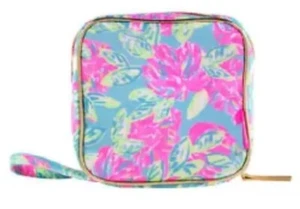NWT Lilly Pulitzer Cord Charger Earbuds Travel Cosmetic Make Up Toiletry CASE - Picture 1 of 4