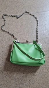Bershka Bag Lime Green With Crystal Detail Strap - Picture 1 of 6