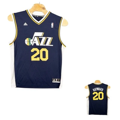 Camiseta deportiva de baloncesto Adidas Utah Jazz Gordon Hayward para hombre grande NBA Foto 1 de 4