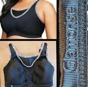 Neu ohne Etikett Glamorise Damen 34DD Sport No-Bounce Camisole BH 1066 schwarz - Bild 1 von 14