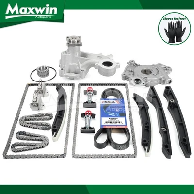 Kit de cadena de distribución bomba de aceite bomba de agua y correa apta para Ford Mustang 2015-2017 5,0 L Foto 1 de 4