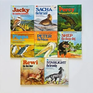 Lot 8 x An Australian Golden Books Platypus/Fur Seal/Kookaburra/Pelican/Brumby - Picture 1 of 23