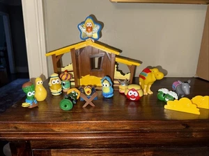Pesebre Veggie Tales Belén Navidad Vintage *leer - Imagen 1 de 6