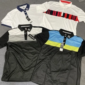 📍 NEW JOB LOT GOLF SHIRT POLO - RJ Golfing NOS 4 Pack Designs Size 2XL - Picture 1 of 5