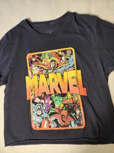 Marvel Universe Group Black Graphic Short Sleeve Pullover T-Shirt Boys Size M - Picture 1 of 6