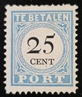 NETHERLANDS 1881-1887 Mint NH Postage Due 25c NVPH #P11 CV €2600