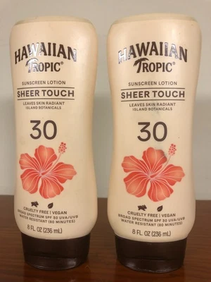 Paquete de 2 protectores solares táctil transparentes Hawaiian Tropic FPS 30 8 fl oz EXP 05/27 Foto 1 de 2