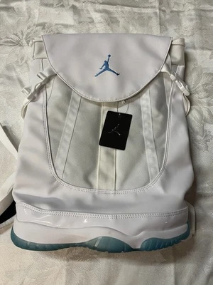 NEW Nike Air Jordan 11 Basketball Shoe Backpack Sports Bag Columbia Legend Blue - Image 1 of 4