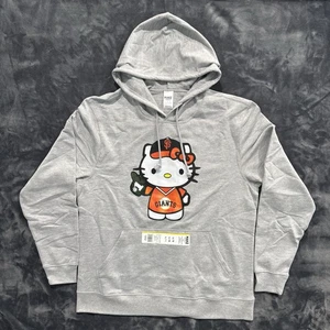 Sudadera con capucha gris jaspeado para adulto SF Giants Hello Kitty nueva sin etiquetas - Imagen 1 de 10