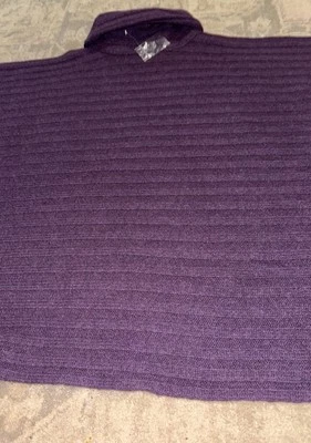 Alexandra Bartlett Poncho Suéter Mujer TALLA ÚNICA Lana de Cordero Campesino Capa Cálido Nuevo Foto 1 de 4