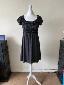 Studio M Max Mara Black Star Dress Small Stretch Empire Line Rrp £200 Maternity? - Picture 1 of 17
