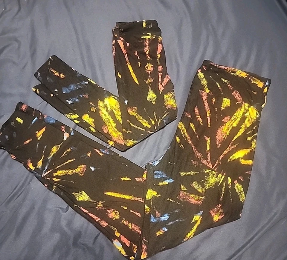 Lularoe mommy and me leggings Set Tye Dye Print O/S And S/M Unicorn New One Size - Image 1 of 1