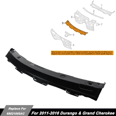 For Jeep Grand Cherokee & Durango 2011-2016 Windshield Wiper Cowl Motor Cover - Image 1 of 4