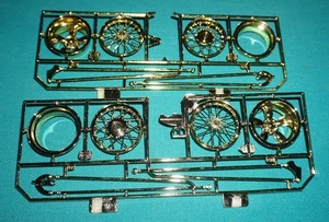 Golden T Street Rod Monogram 1/8 #2609 Gold Chrome Wire Wheels. - Picture 1 of 1