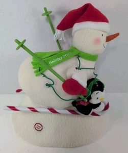 Working Hallmark 2012 Jingle Pals Swooshin' Duo Skiing Snowman Singing Animated - Picture 1 of 7
