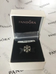 Authentic PANDORA ROYAL CROWN   , CLEAR CZ bead  Charm 790930 - Picture 1 of 3