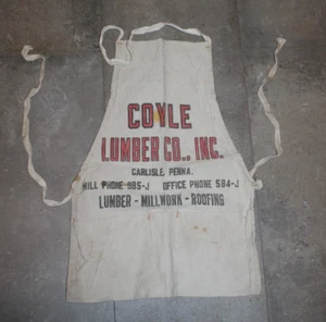 Vintage Advertising Carpenter's Apron COYLE LUMBER Co. Carlisle, PA Phone 584-J - Picture 1 of 9