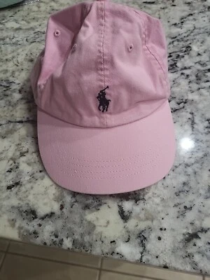 CHAPÉU/TAMPA DE BEISEBOL AJUSTÁVEL POLO RALPH LAUREN rosa branco LOGOTIPO NÃO ESTRUTURADO  - Imagem 1 de 4