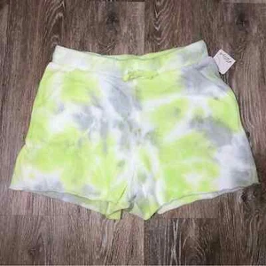 Free People Kelly Washed Green Yellow Tie Dye Lounge Short XS NWT - Picture 1 of 8
