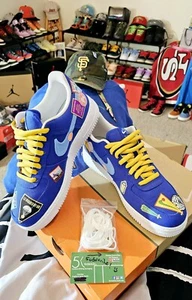 Nike Air Force 1 '07 Patched Up Los Angeles Men's Size 9.5 DC2304-400 (9.9/10) - Picture 1 of 15