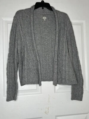 Cárdigan Converse One Star Gris Cascada Frente Abierto Tejido Mujer Talla XL Foto 1 de 4