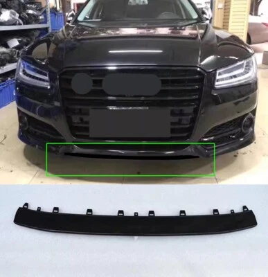 Front Bumper lip 2014 2015 2016 2017 Black For Audi A8 Sport S8 D4.5 - Image 1 of 2