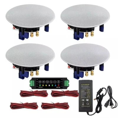 Herdio 4X4" 320W Bluetooth Deckenlautsprecher Stereo Unterputz-Kit für Küche - Bild 1 von 4