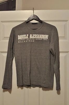 *DANIELE ALESSANDRINI HOMME - Camisa de manga larga para hombre, gris talla mediana Foto 1 de 2