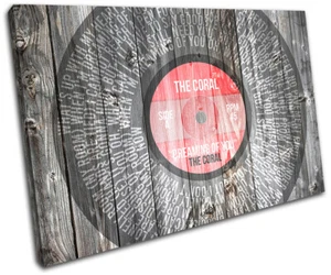 The Coral Song Lyrics Vinyl Musical SINGLE CANVAS WALL ART Picture Print - Picture 1 of 1
