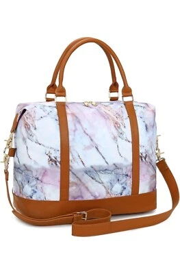 Women Canvas Duffle Bag Short Travel Weekender Overnight Bags Large Capacity - Image 1 of 4