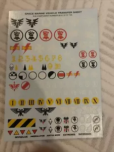 Space Marine Vehicle Transfer Sheet - Picture 1 of 1