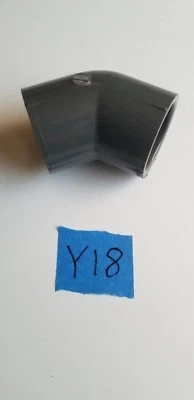 Lanzas PVC 1-1/4" 45 Grados Codo Ell Deslizante/Deslizante SCH80 817-012 PVCI Enchufe/Zócalo Foto 1 de 4