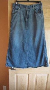 Vintage LUX Junior's/Women's Size 13 Long Denim Skirt, VGC - Picture 1 of 6