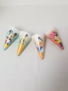 Set of 4 Disney Snow Cone Reusable Holders Mickey Minnie Donald Goofy - Picture 1 of 6