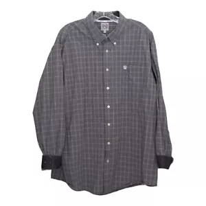 Cinch Shirt Men's L Button Down Flip Cuff Plaid Western Rodeo Cowboy Ranch Work - Picture 1 of 16