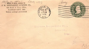 Bernardin Lumber Company Kansas City MO Missouri Brief - Bild 1 von 3