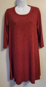 Vestido Patinador Informal Vintage Años 90 Kristin Nicole Acanalado Jaspeado Borgoña L - Imagen 1 de 4